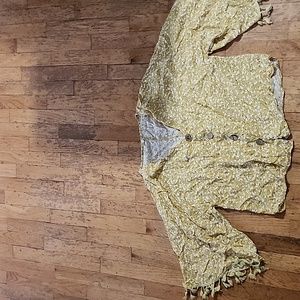 Blouse, mustard pattern, L